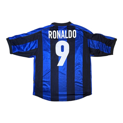 Inter Mailand 1999/00 Heimtrikot – Ronaldo #9 | Nike | Größe L | 10/10