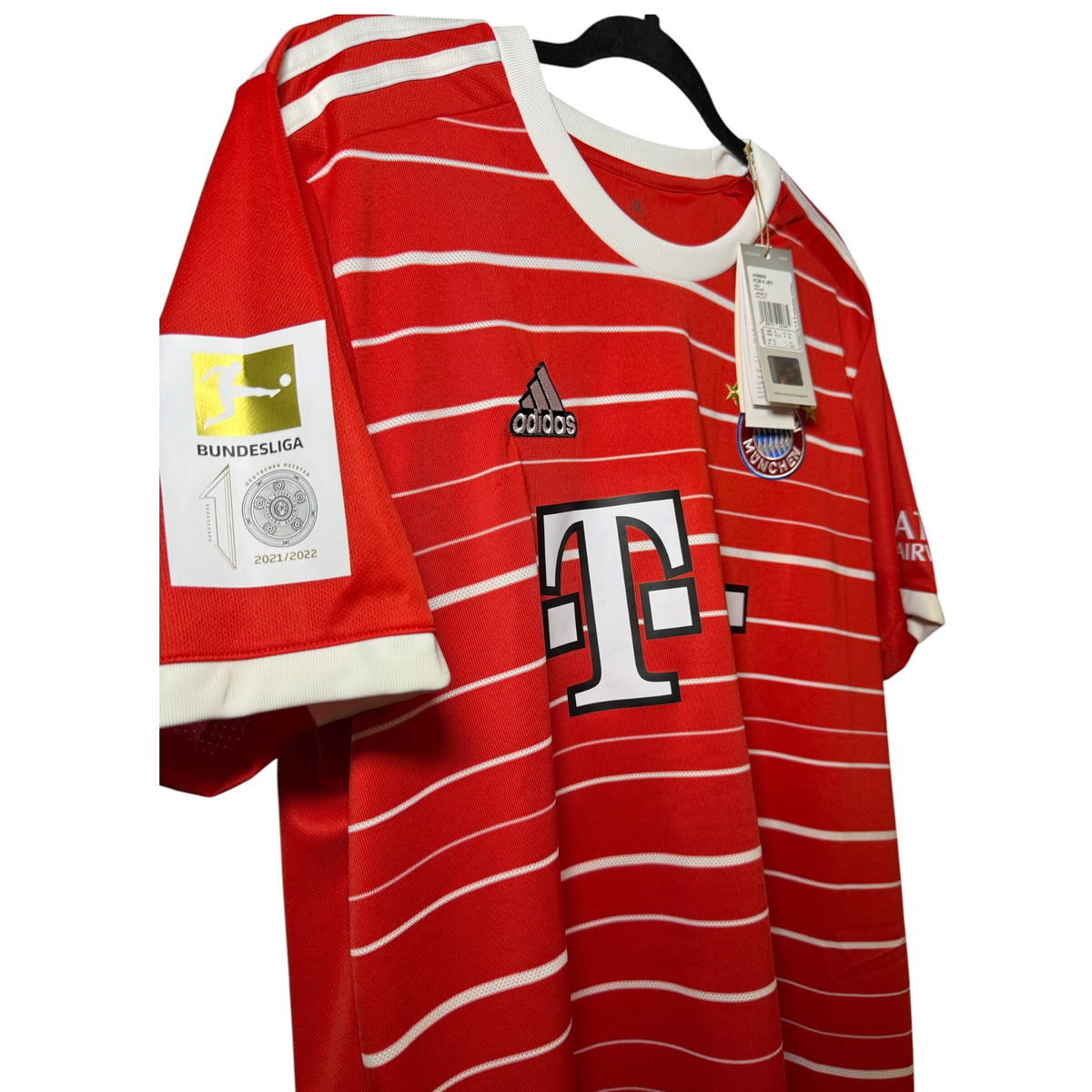 FC Bayern München 2022/23 Heimtrikot – Sané #10 | Bundesliga Patch | Adidas | XL | Neu mit Etikett