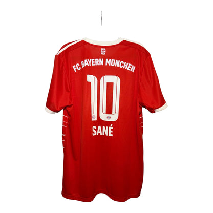 FC Bayern München 2022/23 Heimtrikot – Sané #10 | Bundesliga Patch | Adidas | XL | Neu mit Etikett