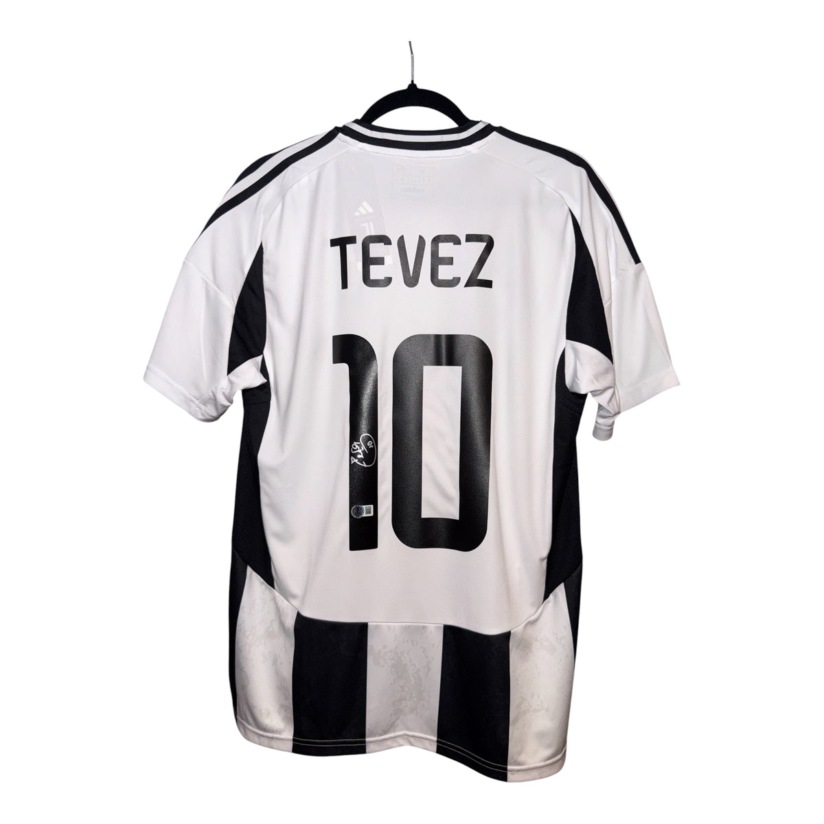 Carlos Tévez #10 – Juventus signiertes Trikot | Beckett Zertifikat | Größe M