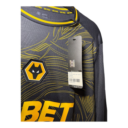 Wolverhampton Wanderers 2024/25 Auswärtstrikot – Matheus Cunha #10 | Langarm | Neu mit Etikett | 10/10 (Größe M)