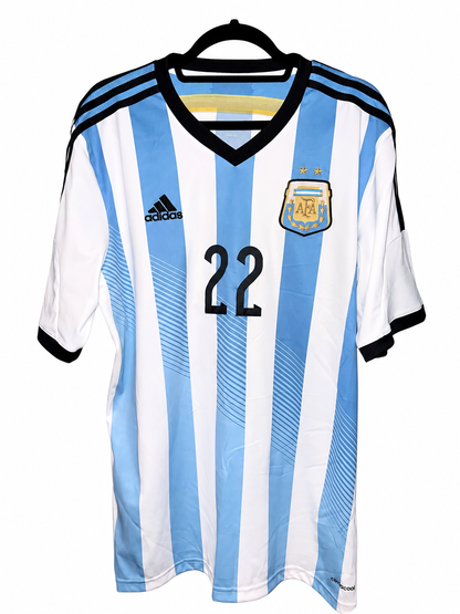 Argentinien 2013/15 Heimtrikot – Ezequiel Lavezzi #22 | 10/10 (Größe L)