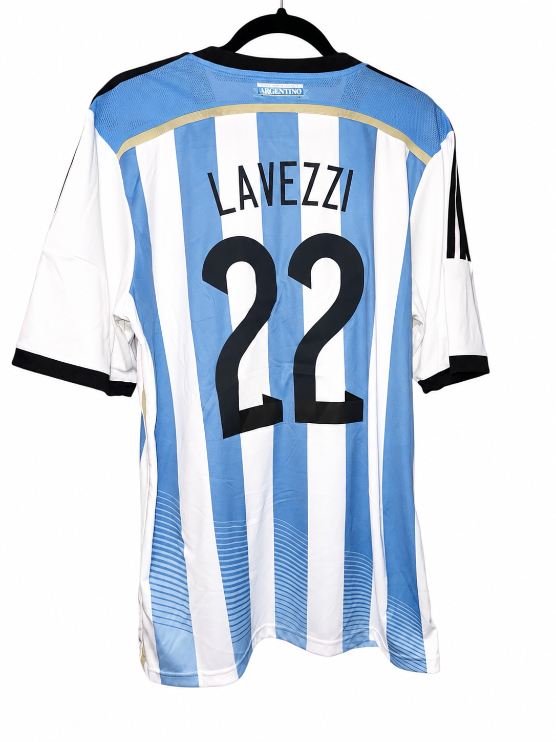 Argentinien 2013/15 Heimtrikot – Ezequiel Lavezzi #22 | 10/10 (Größe L)
