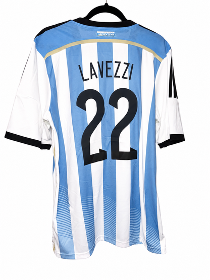 Argentinien 2013/15 Heimtrikot – Ezequiel Lavezzi #22 | 10/10 (Größe L)